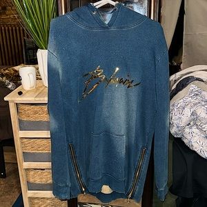 Balmain hoodie || size : large || colour : blue || limited edition
